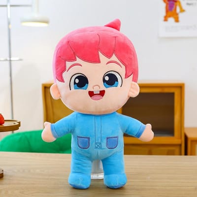 Bebefinn Knuffel Zacht Knuffeldier Speelgoed voor Baby Kinderen Knuffelbare Slaapmaatje Rustgevend Cadeau blue
