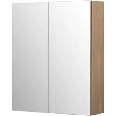 Aquazuro Spiegelkast Napoli - Asgrijze Eik - 60x18x72cm - Voorgemonteerd - Softclose