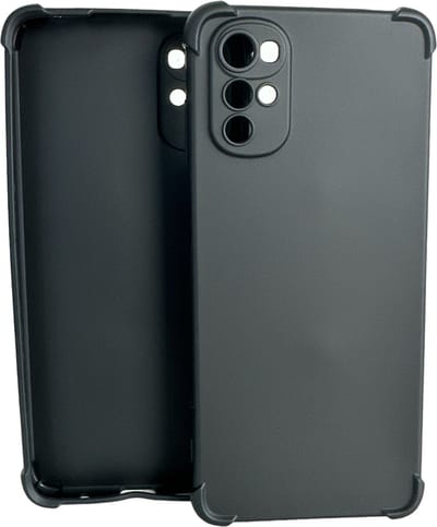 Shockproof Flexibele achterkant Silicone hoesje Zwart Geschikt voor: Motorola Moto G22 5G