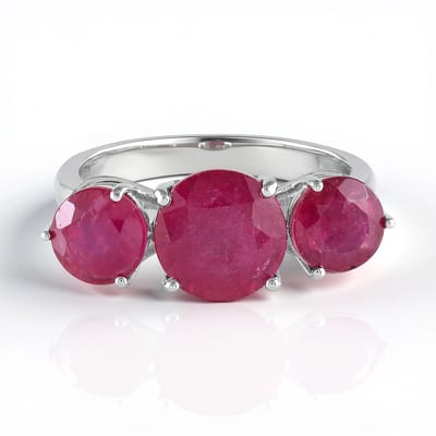 Cavill - Zilveren ring 925 sterling met 4,23 ct Madagaskar roze saffier - Melo Essence - Elegante ronde saffier ring dames - Luxe feestelijke sieraden