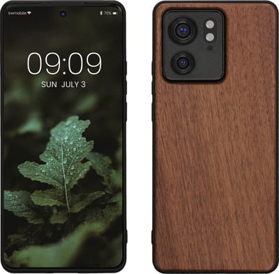 kwmobile telefoonhoesje geschikt voor Motorola Edge 40 - Hoesje met bumper in donkerbruin - Backcover - hout