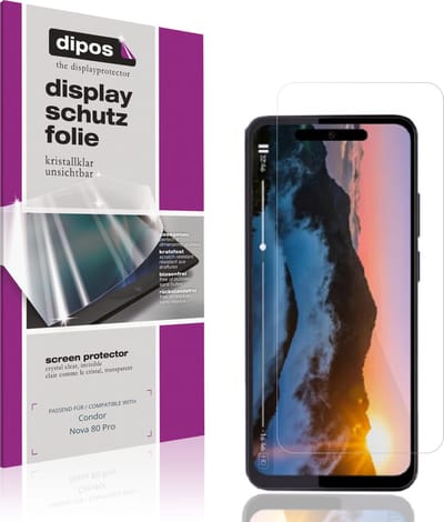 dipos – 4x Beschermfolie geschikt voor Condor Nova 80 Pro | Krasbestendige & heldere Screenprotector Ultra-Thin
