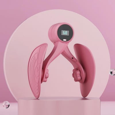 TOVBMUP Krachttrainingsapparaat voor Dijen en Heupen - Oberschenkeltrainer met Slimme Teller - 360° Verstelbaar USB-Oplaadbaar - Geschikt voor Thuisgebruik - Kunststof - Afmetingen 23x18x10cm