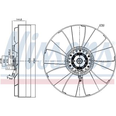 Koppeling, radiatorventilator NISSENS 86232