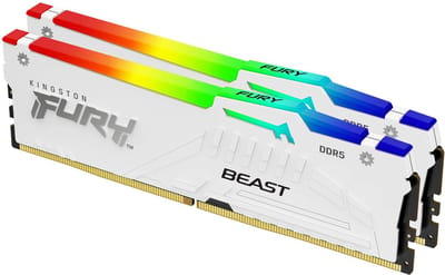 Kingston FURY Beast RGB DDR5-5600 - 32GB - CL36 - Dual Channel (2 pcs) - AMD EXPO & Intel XMP - Wit met RGB