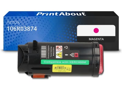 PrintAbout huismerk Toner 106R03874 Magenta Extra hoge capaciteit Geschikt voor Xerox
