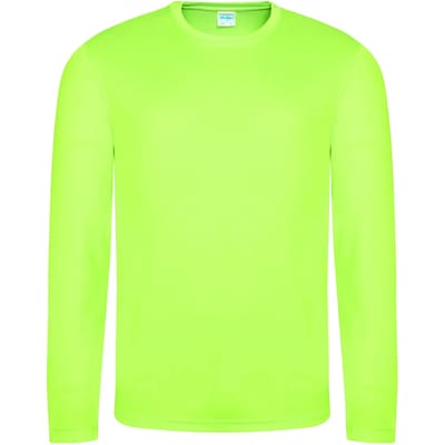 Just Cool Long Sleeve Cool T JC002 - ELECTRIC GREEN - M