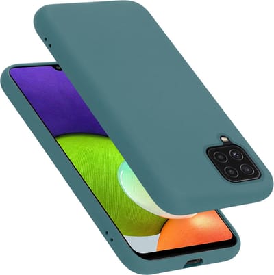 Cadorabo Hoesje geschikt voor Samsung Galaxy A12 / M12 in LIQUID GROEN - Beschermhoes gemaakt van flexibel TPU silicone Case Cover