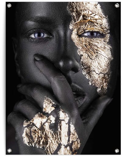 Tuinposter Gouden hand - 80 x 60 - Canvas - REINDERS