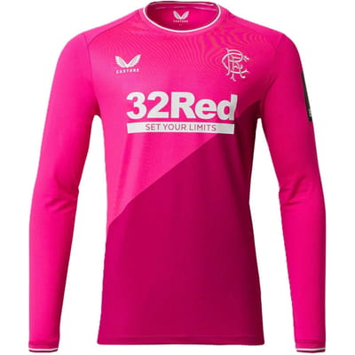 Castore Heren Rangers FC Replica Doelman Shirt (Roze)