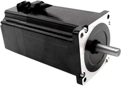 Stappenmotor - Remmotor Motoreenheid - Precisie Beweging - Open-loop Controle - 86MM Flens - Zwart