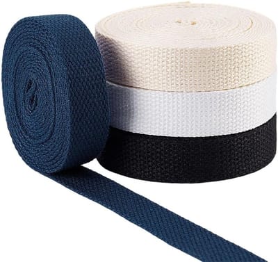 18.3m Katoenen Webbing Naaigaren - 3/4 Inch Zware Katoenen Band voor Naaien, Verpakken en Decoratie van Tassen DIY
