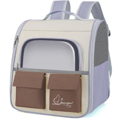 Sac à dos portable grande capacité pour chat, idéal pour les sorties. Sac à dos respirant et portable pour chat. 38*38*28cm gray