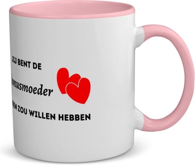 Akyol - jij bent de bonusmoeder die iedereen zou willen hebben koffiemok - theemok - roze - Moeder - geweldige mama - liefste bonusmoeder - verjaardag - cadeau - kado - bedankje - geschenk - 350 ML inhoud