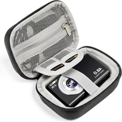 Digitale Camera Tas voor Compacte Camera's met SD Kaart Slots, Perfect voor Reizen en Bescherming, Zwart