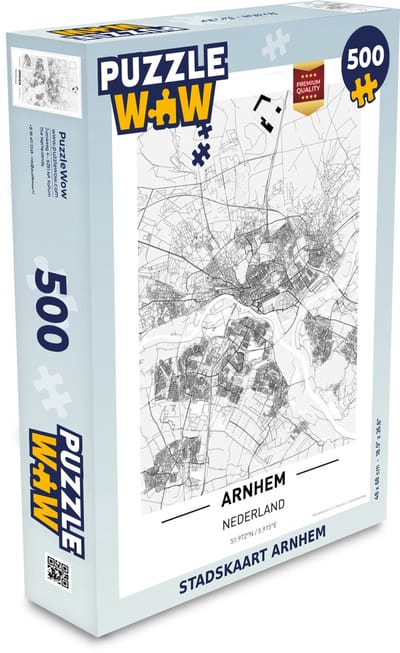 Puzzel Stadskaart Arnhem - Legpuzzel - Puzzel 500 stukjes - Plattegrond