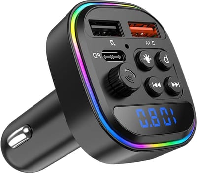 Auto FM Zender - Radio Adapter - Muziek Streamen - Stabiele Verbinding - Compact Formaat - Zwart