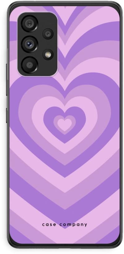 Case Company® - Hoesje geschikt voor Samsung Galaxy A53 5G hoesje - Hart Paars - Soft Cover Telefoonhoesje - Bescherming aan alle Kanten en Schermrand