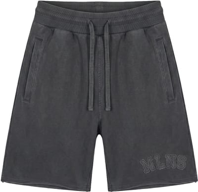 Malelions heavyweight applique short in de kleur grijs.