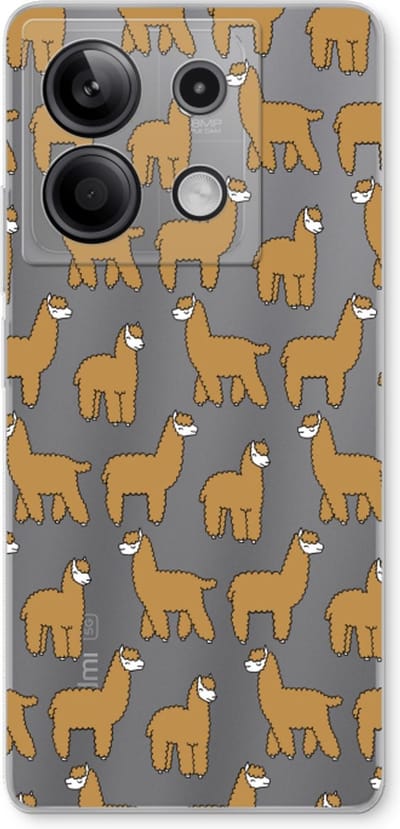 Case Company® - Hoesje geschikt voor Xiaomi Redmi Note 13 5G hoesje - Alpacas - Soft Cover Telefoonhoesje - Bescherming aan alle Kanten en Schermrand