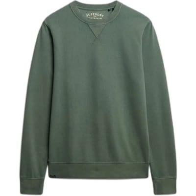 Sweater Superdry groen slim fit ronde hals
