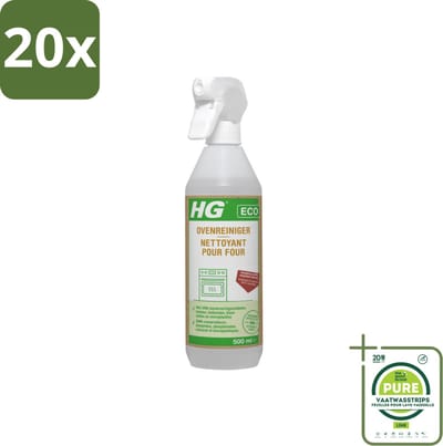 20 x HG Eco Ovenreiniger 500 ml - Grootverpakking - Ovenreiniger - Schoonmaakmiddel - Vetverwijderaar - Ecologisch - Biologisch Afbreekbaar