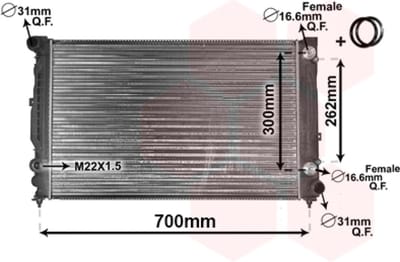 Van Wezel - RADIATOR VOOR AUDI A4 B5 1994-1998 4B0121251R