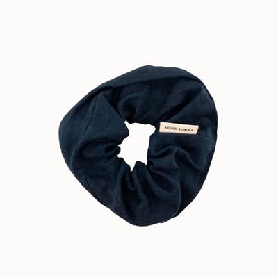 Scrunchie Midnight Linnen - Monk & Anna - 100% Natuurlijk Linnen