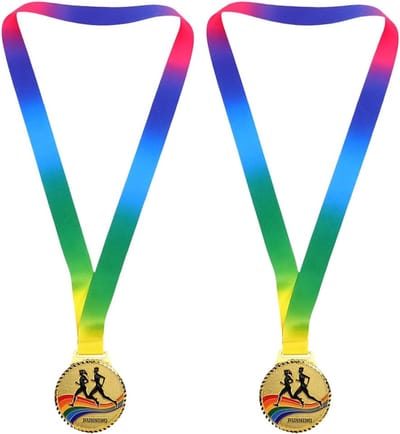 Hardloopmedailles - Sportprijzen Atletiekmedailles - Wedstrijden Vieren - Duurzame Zinklegering - 50x7x0.3cm - Goud