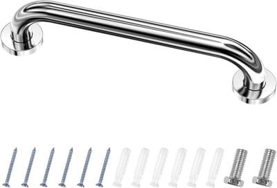 Wandbeugel - Steunhandgreep - Veiligheid in huis - Roestvrij staal - 40 cm - Zilverkleurig