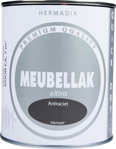 Hermadix Meubellak eXtra - Dekkend - Krijtmat Antraciet