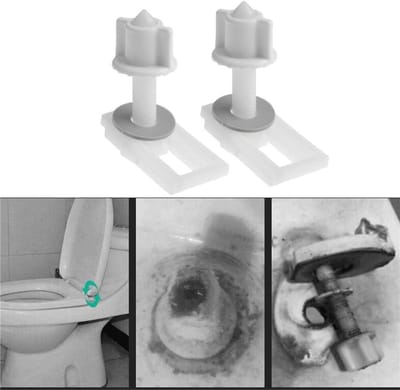 WC-bril Schroeven - Toiletbevestiging Set - Toilet Reparatie - Duurzame Kunststof - 2 Stuks - Wit