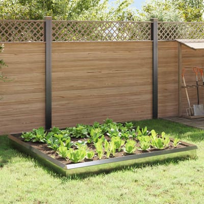 vidaXL - Slakkenhekken - 12 - pcs - 100 - x - 3,5 - x - 25 - cm - Gegevens - staal - Zilver