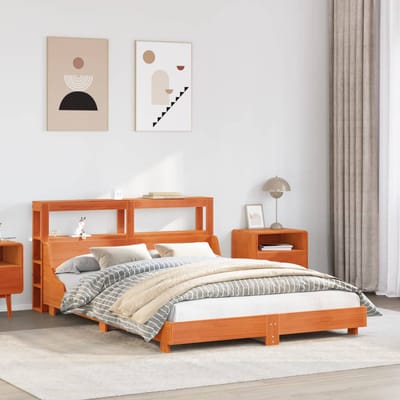 vidaXL - Bedframe - zonder - matras - massief - grenenhout - wasbruin - 140x200 - cm