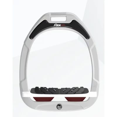 Ultra Grip Verstelbare stijgbeugels Wit/Wit/Bordeaux Flex-On Green Composite