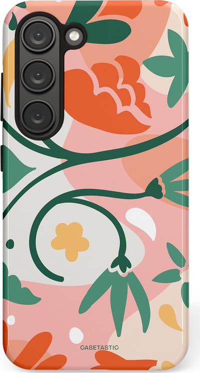 Casetastic Hoesje Geschikt voor Samsung S23 - Stijlvolle Beschermende Duo-layer Case - Bloesem Pastels