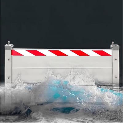 Waterkering Voor Garage - Overstromingsscherm Deur - Bescherming Tegen Water - Verstelbaar Aluminium Ontwerp - 100x40cm