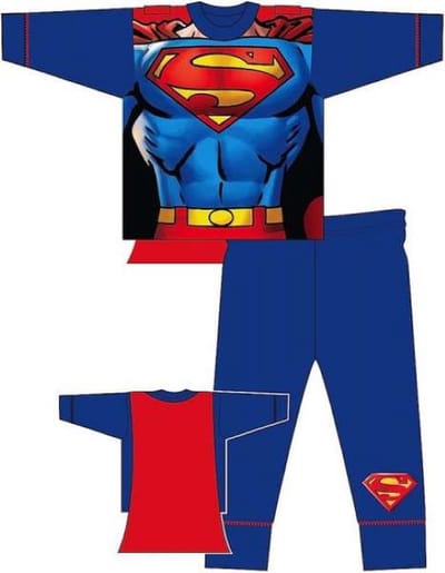 Superman Pyjama met cape - Maat 92/98 - Super-Man - Jongenspyjama
