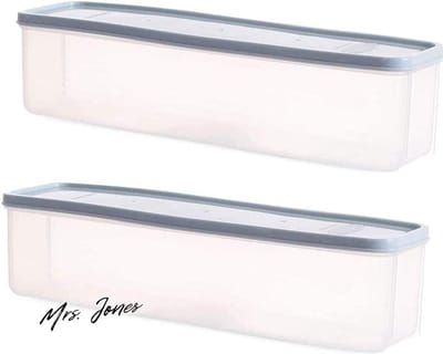 Mrs. Jones Opbergdoos voor Levensmiddelen Voedselcontainers Noedelcontainers Spaghetticontainer met Deksel - 2 Stuks - Voor Granen Pasta Granen .
