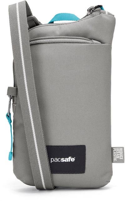 Pacsafe GO Tech Crossbody tas - 0.2L - RFID - Anti-diefstal - Festivaltas - Reistas - Grijs