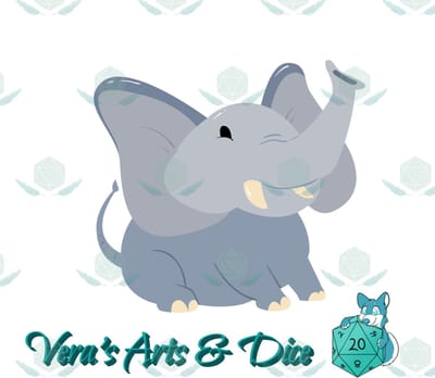 Olifant Sticker - Zoogdieren Grote Olifanten - Savanne Dieren - Handgemaakte Stickers - Journaling - Bullet Journal - Scrapbooking - Leuke Stickers - Laptop Sticker - Telefoon Sticker - Cute - Dier - Lief - Schattig - Wilde Dieren