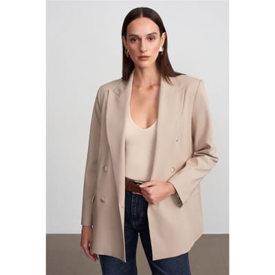 Lange Crepe Blazer Jacket