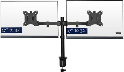 DESQ® Dubbele Monitorarm | 17/32 Inch | Full motion | Zwart
