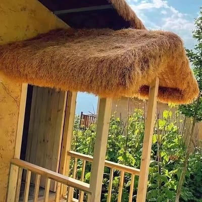 Kunstmatige rieten rol - Stro decoratie - Tuin aankleden - Waterdicht PE materiaal - 1 x 164 ft - Natuurlijk