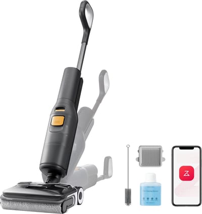Roborock F25 XT-Vloerreiniger-Nat Droog Stofzuiger-draadloos-Elektrische dweil-20000Pa-AI-ondersteunde wielen-app-bediening-Slimme vuildetectie-Automatische Zeepdosering-Anti-Klit Borstel-Zelfreinigend & 90°C Sneldrogend-180° Plat Ontwerp