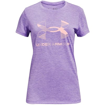 Under Armour Twist Groot Logo Kinderen Paars T-Shirt