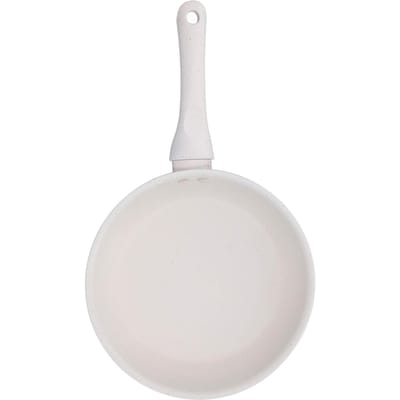 Anti-aanbak Koekenpan Aluminiumlegering Snelle Verhitting Multifunctioneel Ergonomische Handgreep Eierpan voor Alle L white