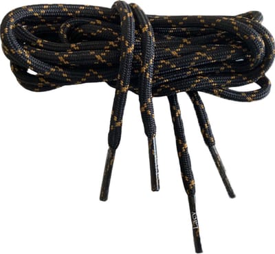 Schoenveter-rond  Zwart/Bruin- 150 cm Lang x 4 mm Breed
