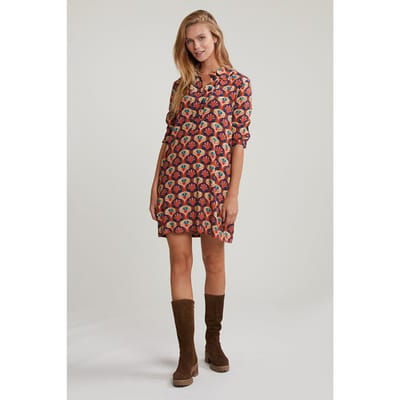 River Woods Multi Fantasy Dress 3/4 Sleeves Size: 38 | Shirt Dresses Outlet | Dames |