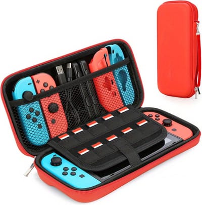 Bovista Case Geschikt Voor Nintendo Switch - Hoes - Beschermhoes - Waterafstotend - Accessoires - Rood